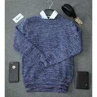 Áo len nam màu xanh nhạt chất len tiêu dày dặn ôm nhẹ cho cả nam và nữ