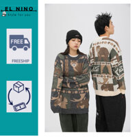 Áo len nam nữ unisex cổ tròn thời trang mùa đông, áo đôi họa tiết Noel form rộng, phong cách Hàn Quốc AL15 EL Nino