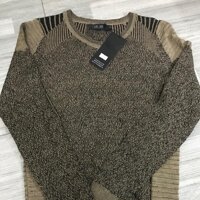 Áo len nam trung niên trung tuổi chất đẹp hàng quảng châu - Vàng,L