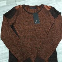 Áo len nam trung niên trung tuổi chất đẹp hàng quảng châu - Da cam,L