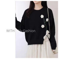 Áo len nơ bướm học sinh trung học phổ thông mẫu mới thu đông 2024 nữ tính Milyfashion mẫu xuân thu dễ thương hot trên mạng