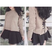 Áo len nơ sau lưng cách điệu