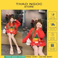 Áo len noel nữ form rộng hình cây thông hàng nhập QC (có sẵn, hình thật) THẢO NGỌC STORE