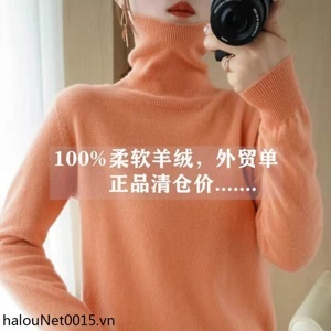 Áo len nữ Cashmere cổ lọ