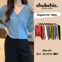 Áo len nữ Chubchic dáng áo cardigan chất len tăm thiết kế 3 khuy dài tay nhiều màu 3439