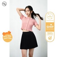 Áo Len nữ Cổ Bẻ Cài Khuy Gấu Bèo V61W21Q015 by LEH