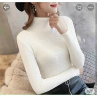 Áo Len Nữ Cổ Lọ Lông Cừu Hàng Quảng Châu Cao Cấp