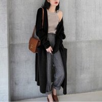 Áo len nữ đẹp, Váy choàng len nữ dáng dài cá tính