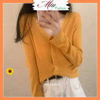 Áo len nữ dệt kim mỏng khuy kép MS376