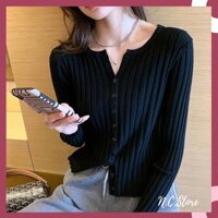 Áo Len Nữ Lông Thỏ Siêu Mềm Cúc Dọc