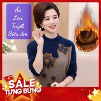 Ao len nữ lót nhung ấm giữ nhiệt tốt ,thiết kế đẹp, hàng cao cấp cho mẹ❤️