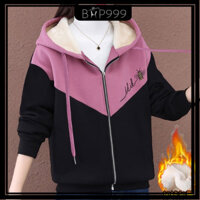 Áo len Nữ Lót Nhung Áo Khoác Cardigan kéo khóa dày dặn mùa thu đông mẫu mới 2024 năm