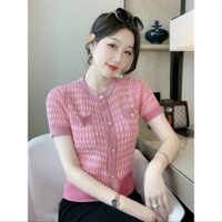 Áo len nữ mongtoghi , cài khuy ngọc, dáng áo len cadigan Quảng Châu 437