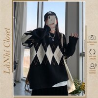 Áo len nữ sweater form rộng oversize dài tay kiểu retro [HÌNH THẬT]