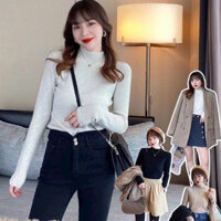 Áo len nữ sweater giữ nhiệt vải len lông thỏ hàng Quảng Châu cao cấp mềm mịn không bai xù Thanh Hà shop