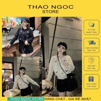 Áo len nữ tay dài cài nút thêu chú cún hàng nhập (có sẵn, hình thật) THẢO NGỌC STORE