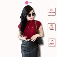 Áo len nữ tay hến cổ 5p cài YSL Evalover