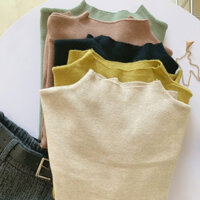 Aó len nữ trơn cộc tay hến cổ ba phân bo viền phom cho người to LEN&THUN