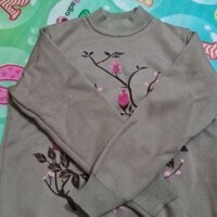 Áo len nữ trung niên lót nỉ cho bà, cho mẹ (dày, ấm)