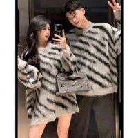 Áo len oversize màu đen trắng nam nữ phong cách Hàn Quốc Áo Sweater dệt kim form dáng rộng dài tay unisex Ulzzang