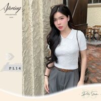 Áo len polo cho nữ dáng ngắn cổ bẻ chất len lông thỏ cao cấp phong cách hàn quốc đi làm đi chơi PL14