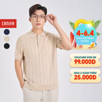 Áo len polo nam CANIFA cổ bẻ cộc tay 8TE24W012