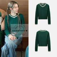 ÁO LEN POLO XANH CỔ TIM ZRF