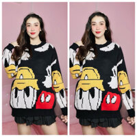 Áo len QC hoạ tiết vịt&mickey ( Võ Hạnh Duyên - Mã S.i.AL117)