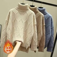 Áo len quả trám cổ lọ