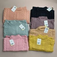 Áo len Sapodill vặn thừng nhiều màu BG size 6-10y