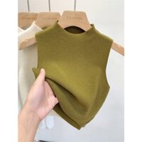 Áo Len Sát Nách Cổ 3 Lỗ Thời Trang Năng Động , Trẻ Trung Dành Cho Bạn Gái