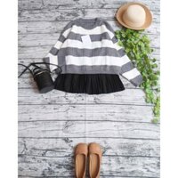 ÁO LEN SỌC NGANG DÁNG NGẮN