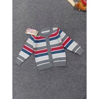 Áo len sọc ngang xám xanh đỏ 1049