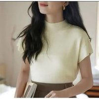 Áo Len Tăm Tay Hến Cổ 3 phân Chất Len Mềm Mại Co Giãn Dưới 65kg