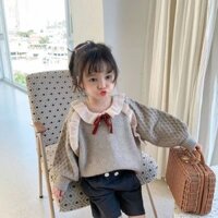 Áo Len Tay Cánh Dơi Phong Cách Thời Trang Thu Đông Mới Cho Bé Gái