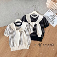 Áo len tay cộc kèm khăn thời trang 2024 siêu xinh