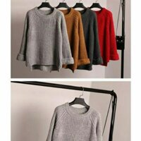 Áo len tay loe vạt lệch chất dày đẹp y ảnh