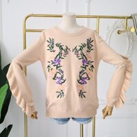 Áo len thêu hoa cực phẩm