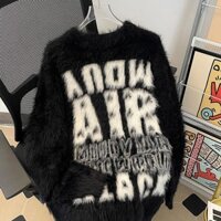 Áo len thổ cẩm nam cổ tròn Preppy Phong cách ấm áp áo Len Cổ Điển