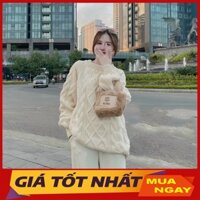 Áo Len Thừng Dáng Dài Cổ Tròn Hàng Quảng Châu M8837 - Yamy888