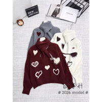 Áo len tim kèm khăn newww (HP)