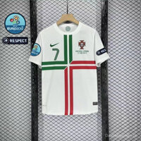 Áo len trắng tay ngắn Châu Âu Bóng đá Bồ Đào Nha Áo retro 2012