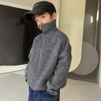 Áo len trẻ em phong cách Hàn Quốc mẫu mới thu đông áo len bé trai Áo Khoác Cardigan áo giữ ấm cho bé
