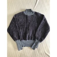 Áo len tuyết nhung ghi xám