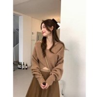 Áo len xẻ bệt vai