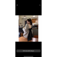 áo len xẻ lưng kèm nơ sau phía sau quyến rũ