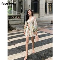 Áo Liền Quần Cổ Chữ V Tay Dài Eo Cao Phong Cách Hàn Quốc Thời Trang Xuân đầm bigsize nữ váy body dáng dài đầm 2 dây đầm body dài đầm body dáng dài váy body tay dài váy suông dáng dài đầm nữ dáng dài đầm body tay dài đầm tiểu thư dáng dài đầm maxi dáng dài