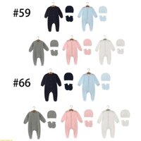 Áo liền quần dài tay tốt nhất cho trẻ sơ sinh Mũ cào Găng tay Cotton thoáng khí Quần áo trẻ em