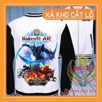 Áo Liên Quân Nakroth AIC - Áo bóng chày nỉ trắng tay đen  ཾ ྇ 🥇 xịn ་ ˇ
