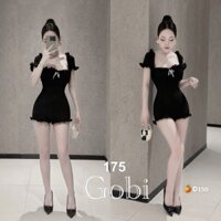 áo liền quần ôm body cổ vuông phối bèo sang chảnh có khóa kéo nhn.t3